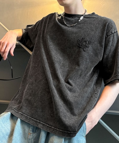 tシャツ 「Classical Origin」「自分ウケ最強。」スノーウォッシュ加工ヴィンテージ綿100％Tシャツ／Snow Powder Washe | Classical Origin
