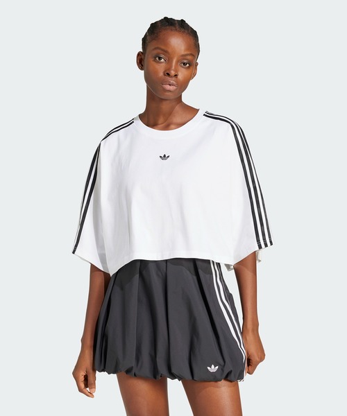 Tシャツ・カットソー adidas ADILENIUM 3 Boxy Oversized Tee Black JY8884 adidas Adilenium Season 3 Boxy Oversized Tee - Black