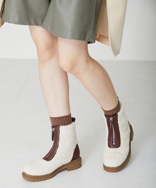 「ORiental TRaffic」 ショートブーツ LL ブラウン レディース_画像2