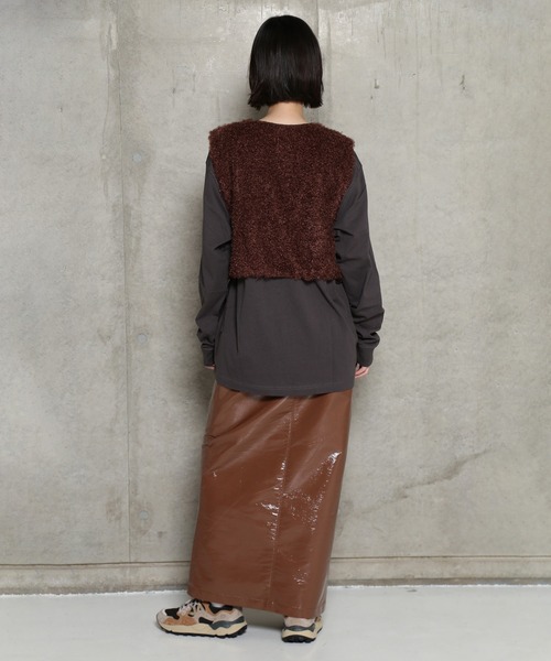CHIGNON ベスト ジレ (CHIGNON)ボアオーガンベスト レディース