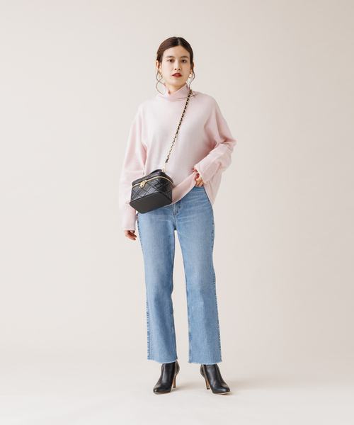 「Rouge vif」 タートルネックニット フリー ピンク レディース_画像4