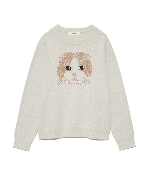 「FURFUR」 長袖ニット FREE ライトブルー レディース_画像5