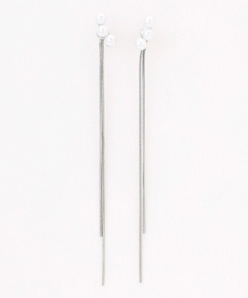 ANY（エニィ） ピアス 「WEB限定」ロングチェーンパールピアス（両耳用