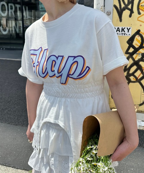 Alley Tokyo tシャツ 半袖 シャーリング裾ぴろんT レディース
