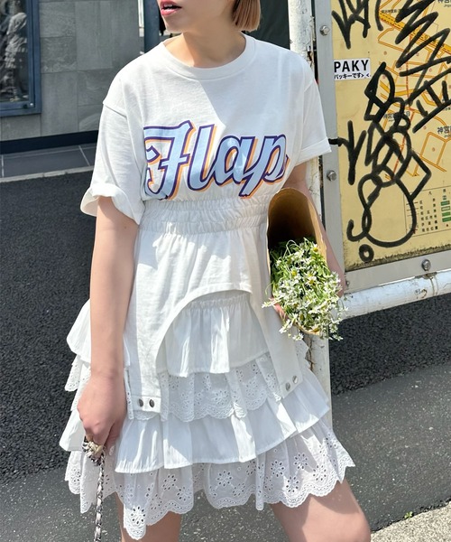 Alley Tokyo tシャツ 半袖 シャーリング裾ぴろんT レディース
