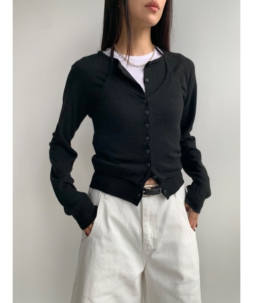 「Didot.showroom」 ニットカーディガン FREE ブラック レディース_画像8