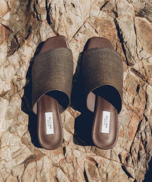 MANA オープントゥミュール37【試着のみ】 URBAN RESEARCH（アーバンリサーチ） サンダル 「別注」 MILLIWM×URBAN