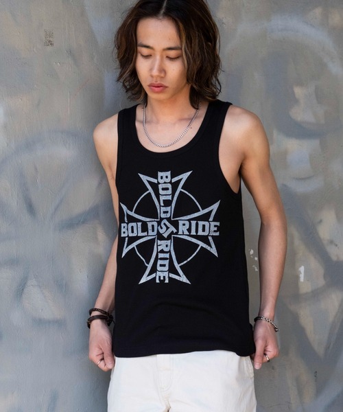 WEGO（ウィゴー） タンクトップ WEGO/グラフィックリブタンクトップ