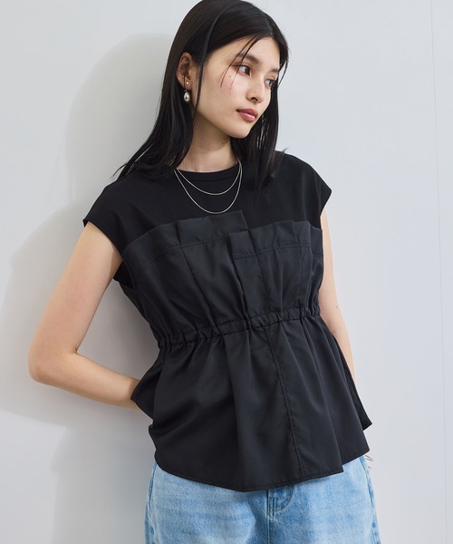 VIS tシャツ 「WEB限定」ビスチェドッキングペプラムカットソー