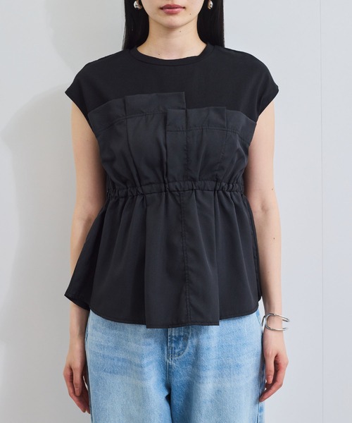 VIS tシャツ 「WEB限定」ビスチェドッキングペプラムカットソー