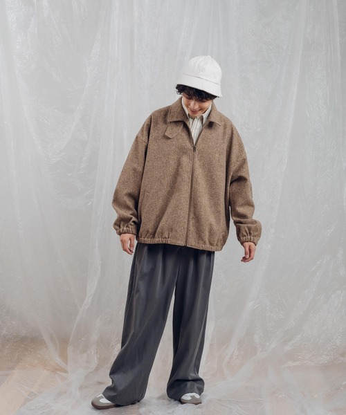 「MUHET」 ジップアップブルゾン X-LARGE ブラック レディース_画像8