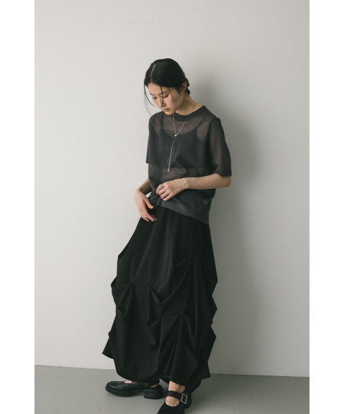 tシャツ ウォッシャブルリネンニットT レディース STYLEMIXER tシャツ ウォッシャブルリネンニットT レディース