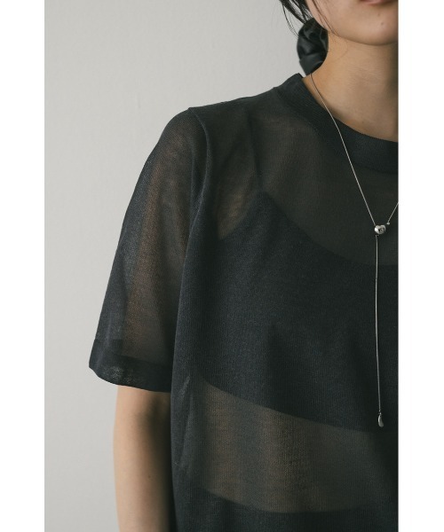 STYLEMIXER tシャツ ウォッシャブルリネンニットT レディース
