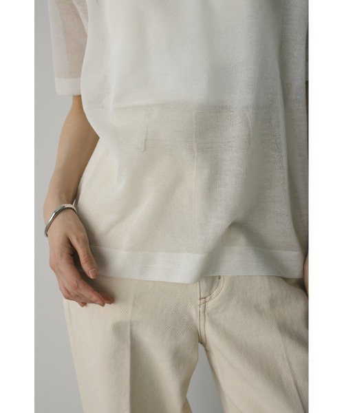 tシャツ ウォッシャブルリネンニットＴシャツ レディース B.C STOCK tシャツ 「2点セット」ウォッシャブル / NYチュール