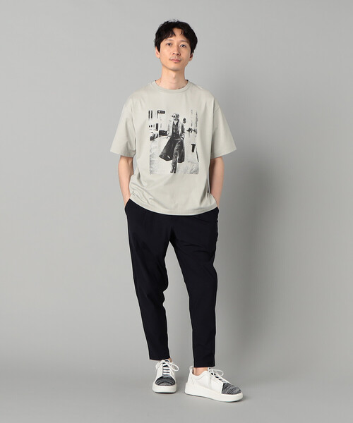 β MEN tシャツ ウォーキングガールプリント Tシャツ メンズ
