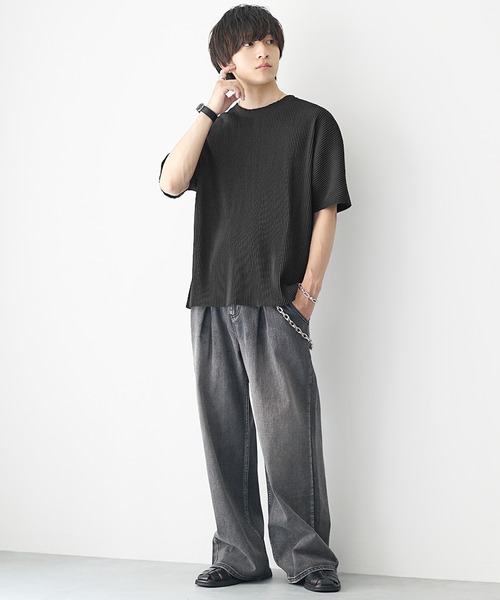 MinoriTY（マイノリティ） tシャツ 「MinoriTY」さら艶プリーツクルー
