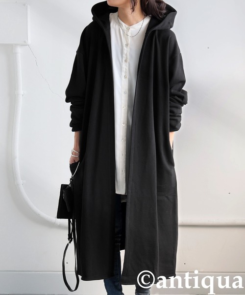 「antiqua」 カーディガン ONESIZE ブラック レディース