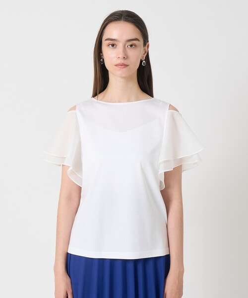 最終値下げ　アナイ　ライトポンチオフショルプルオーバー　ブラウス　エポカ ANAYI（アナイ） tシャツ 半袖 ライトポンチオフショルプルオーバー