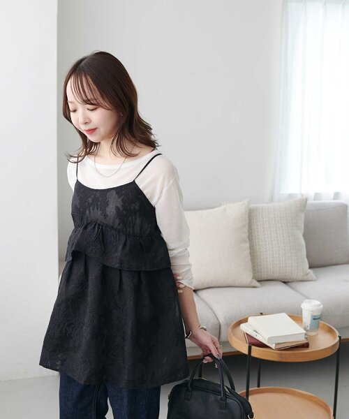 Discoat（ディスコート） チュニック 「WEB限定」刺繍レースキャミ
