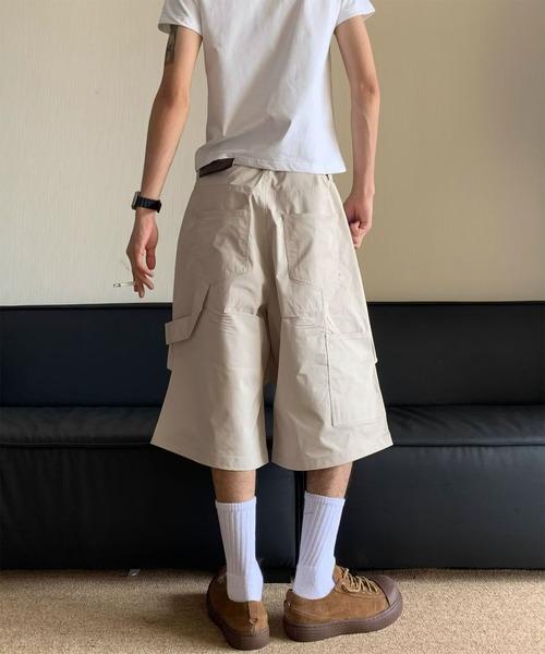 THE HITSS（ヒッツ） パンツ ワイドレッグ ナイロン ジョーツ ハーフ