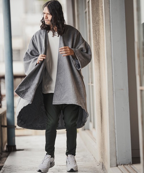 CAMBIO（カンビオ） ノーカラーコート M グレー系その他 メンズ