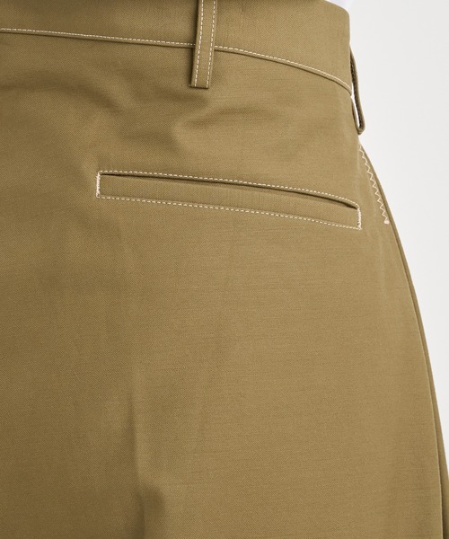 【未使用品】KHOKI ワイドチノパンツ ベージュ KHOKI（コッキ） ワイドパンツ チノパン 「KHOKI / コッキ」Tuck