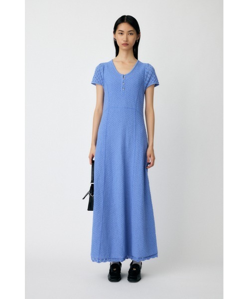 MOUSSY（マウジー） ワンピース 半袖 OPEN NECK MERMAID ドレス