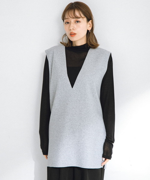 「URBAN RESEARCH Sonny Label」 ノースリーブトップス FREE ライトグレー レディース_画像3