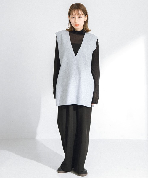 「URBAN RESEARCH Sonny Label」 ノースリーブトップス FREE ライトグレー レディース_画像6