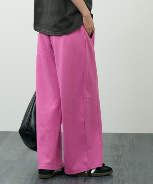 A.D.C.L. スウェットパンツ ジャージ バレルシルエット ポンチ