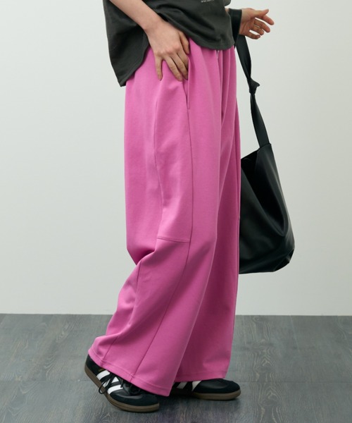 A.D.C.L. スウェットパンツ ジャージ バレルシルエット ポンチ