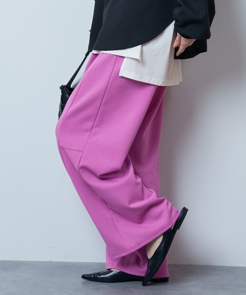 A.D.C.L. スウェットパンツ ジャージ バレルシルエット ポンチ