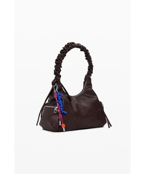 Desigual（デシグアル） ハンドバッグ ギャザーハンドル×3Dロゴ レザー