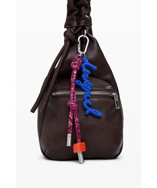 Desigual（デシグアル） ハンドバッグ ギャザーハンドル×3Dロゴ レザー