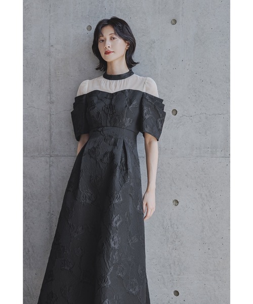 niana（ニアナ） ドレス フラワージャガードフレアドレス パーティー