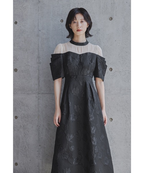 niana（ニアナ） ドレス フラワージャガードフレアドレス パーティー