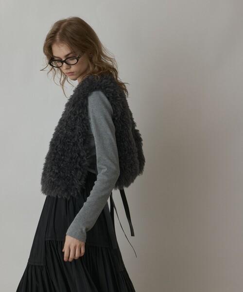 ショ－トファ－ジレ　グレースコンチネンタル GRACE CONTINENTAL（グレースコンチネンタル） コート アウター ショ