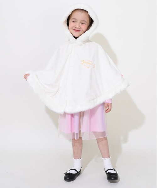 ホワイト フリース ポンチョ フード付き フリース ホワイト フード付き ボア ポンチョ 110-120 - メルカリ