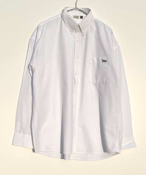 T-MAC OUTING シャツ T-MAC ワンポイント刺繍 オックスフォード長袖