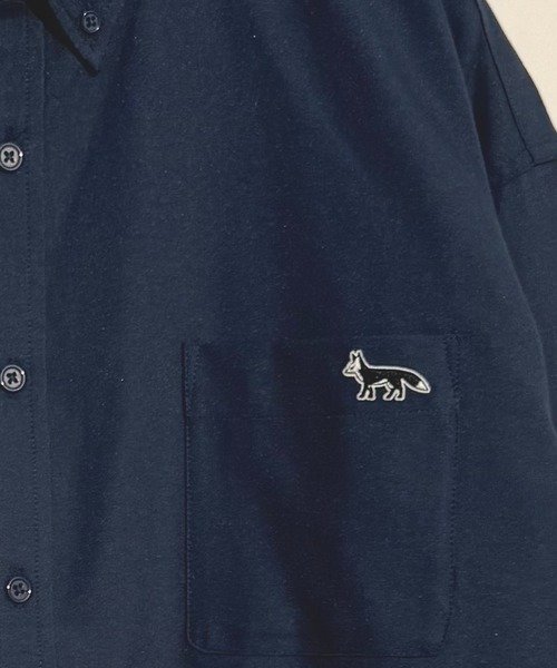 T-MAC OUTING シャツ T-MAC ワンポイント刺繍 オックスフォード長袖