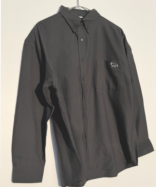 T-MAC OUTING シャツ T-MAC ワンポイント刺繍 オックスフォード長袖