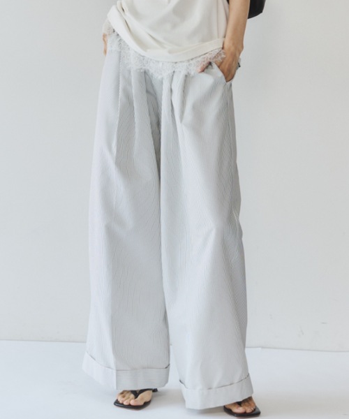 VION ワイドパンツ パンツ ストライプワイドパンツ / Stripe Wide