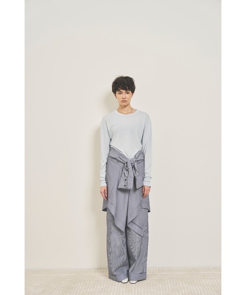 パンツ 1 Wide Tapered Trousers stripe 別注〉TAPERD PANTS STRIPE | CULLNI