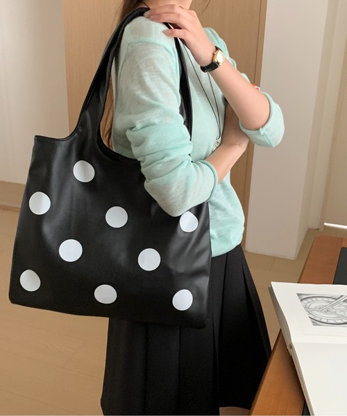 FINEnough ショルダーバッグ バッグ ドット柄トートバッグ レディース