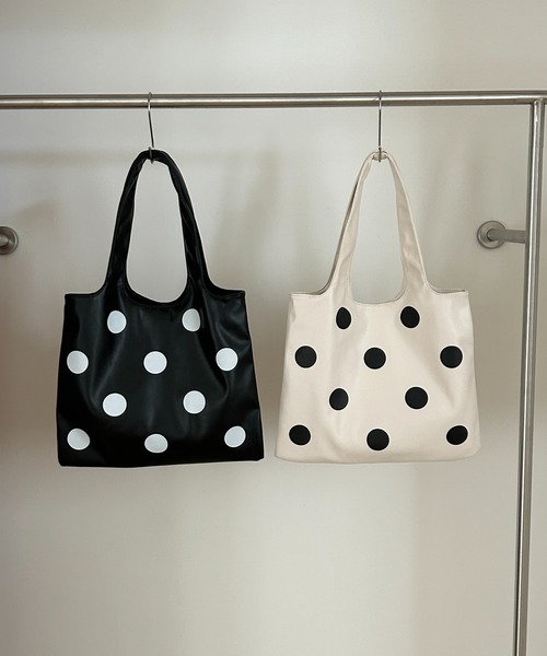 新品未使用タグ付き。goleador ドット柄バックパック FINEnough ショルダーバッグ バッグ ドット柄トートバッグ レディース