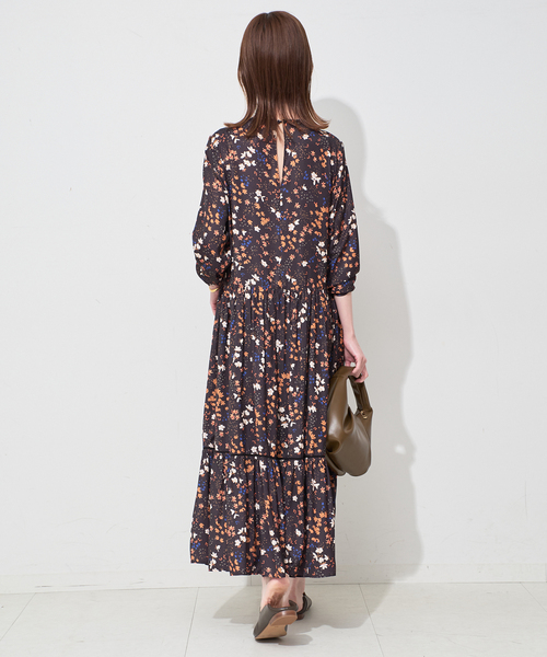 SLOBE IENA（スローブイエナ） ワンピース flowerprint ティアード