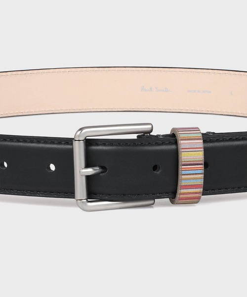 Paul Smith シグネチャーストライプ　リバーシブルベルト　新品未使用　黒 Paul Smith（ポール・スミス） ベルト シグネチャーストライプ ループ
