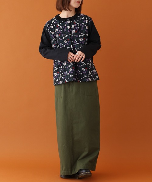 Emago（イマゴ） ブラウス シャツ 小花刺繍ブラウス レディース 