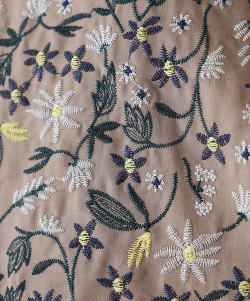 Emago（イマゴ） ブラウス シャツ 小花刺繍ブラウス レディース 