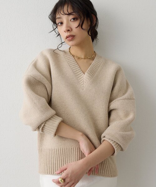 Whim Gazette（ウィム ガゼット） ニット セーター シルエットニット